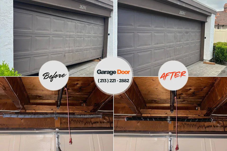 Before and after: garage door repair Eloy, AZ